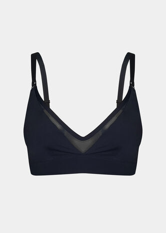 Musta värvi õmblusteta imetava ema rinnahoidja