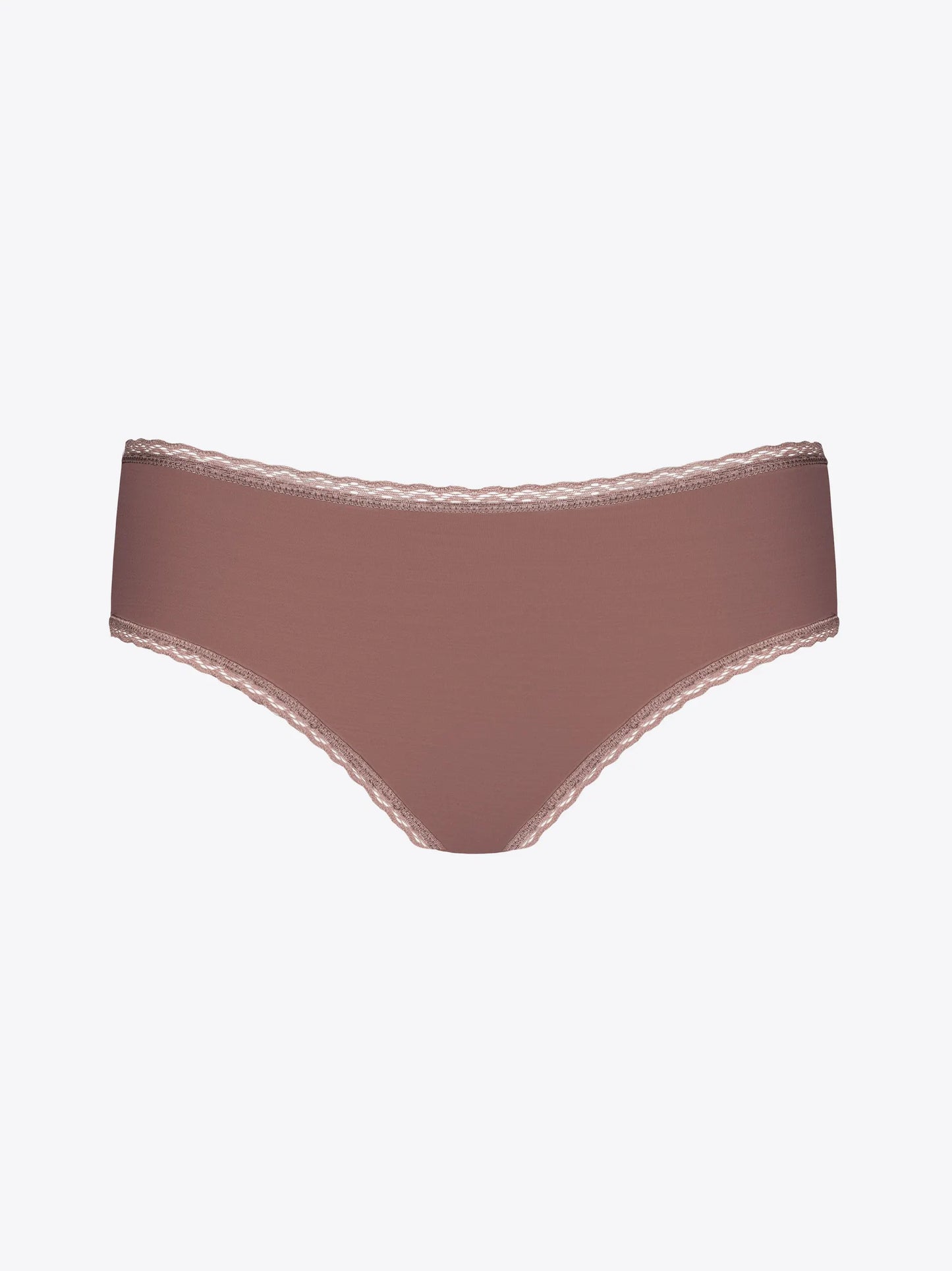 Pruunid pitsi äärega aluspüksid