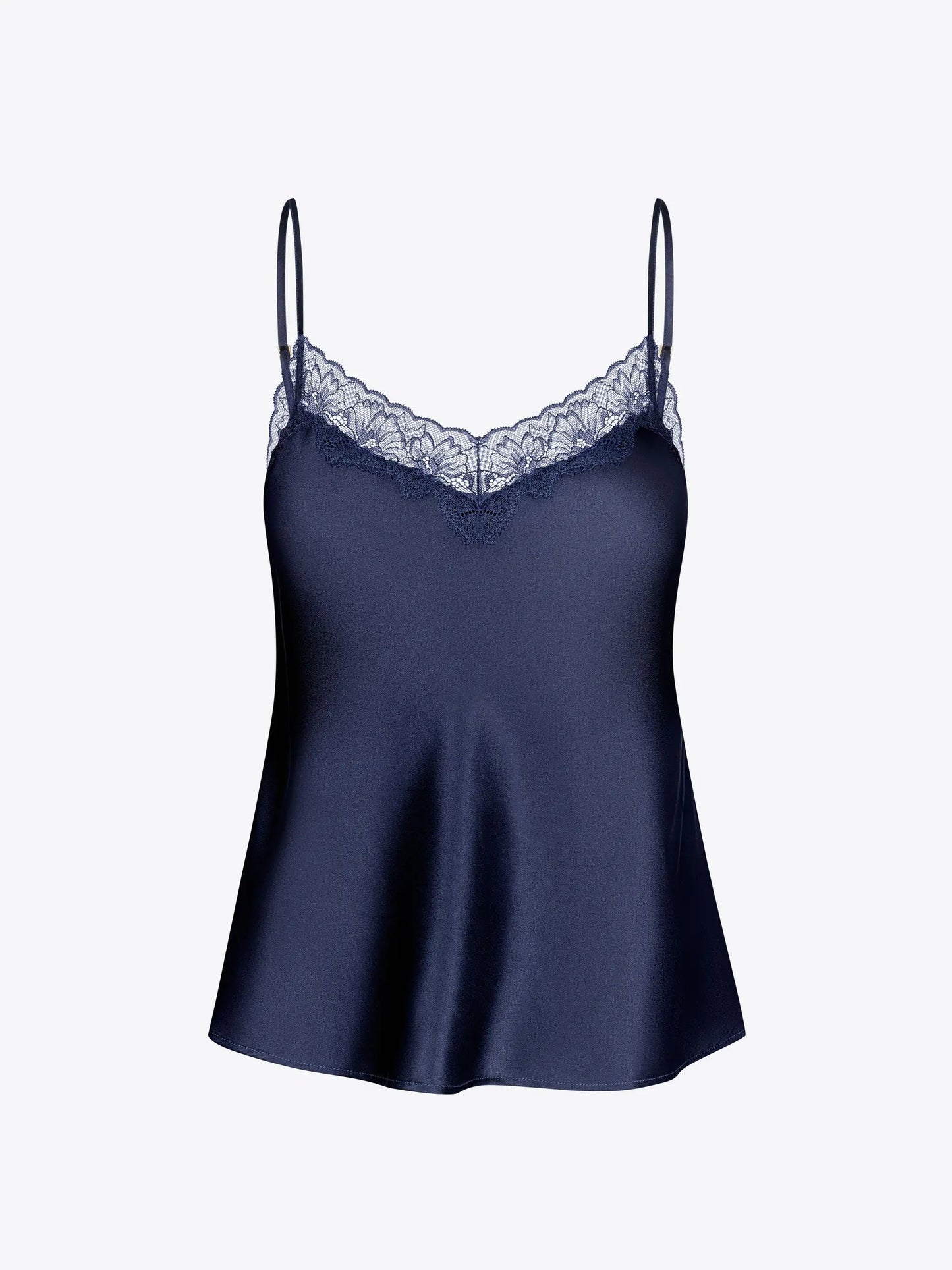 Tumesinine 100% siidist topp