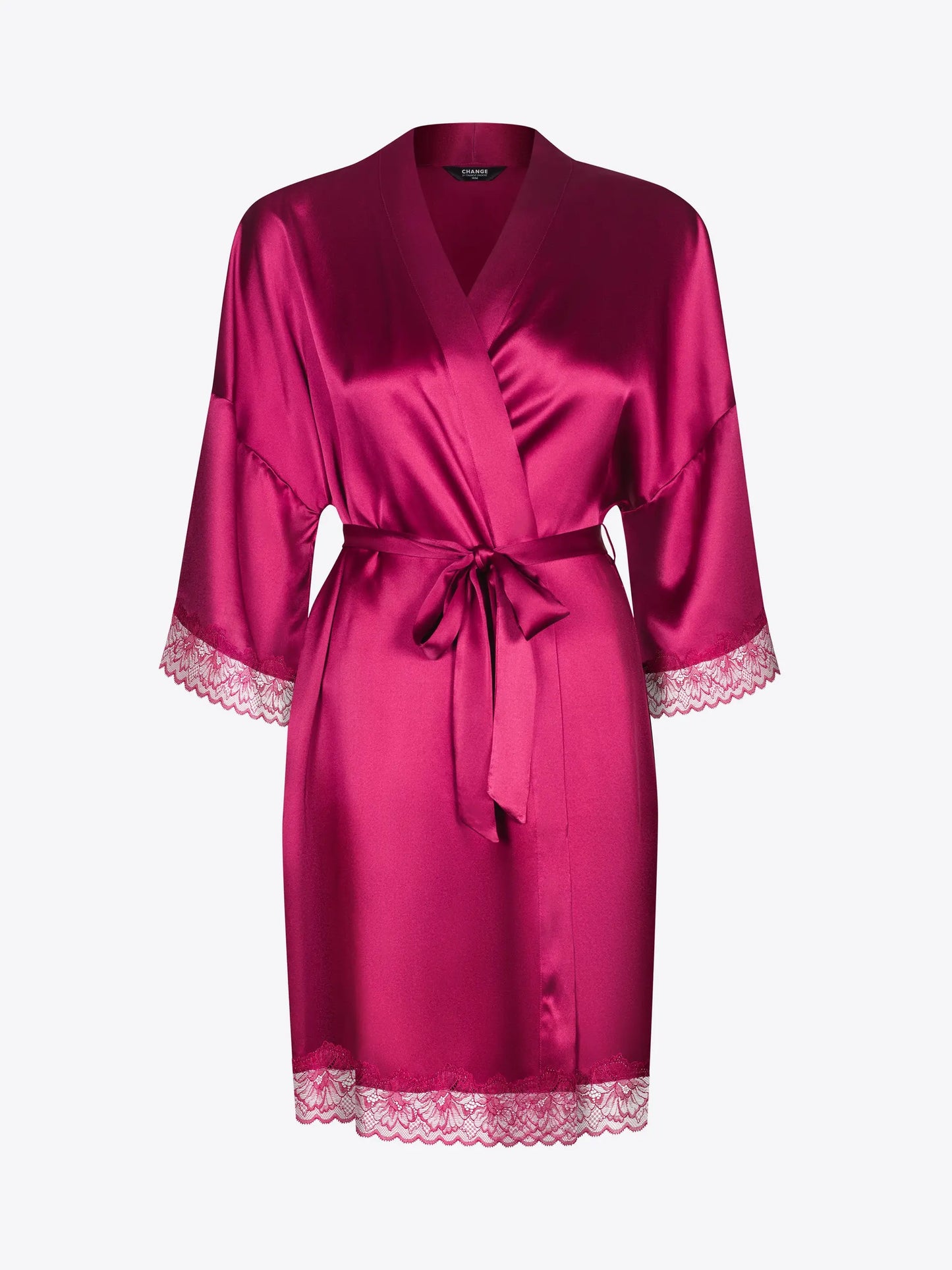 Roosa 100% siidist hommikumantel