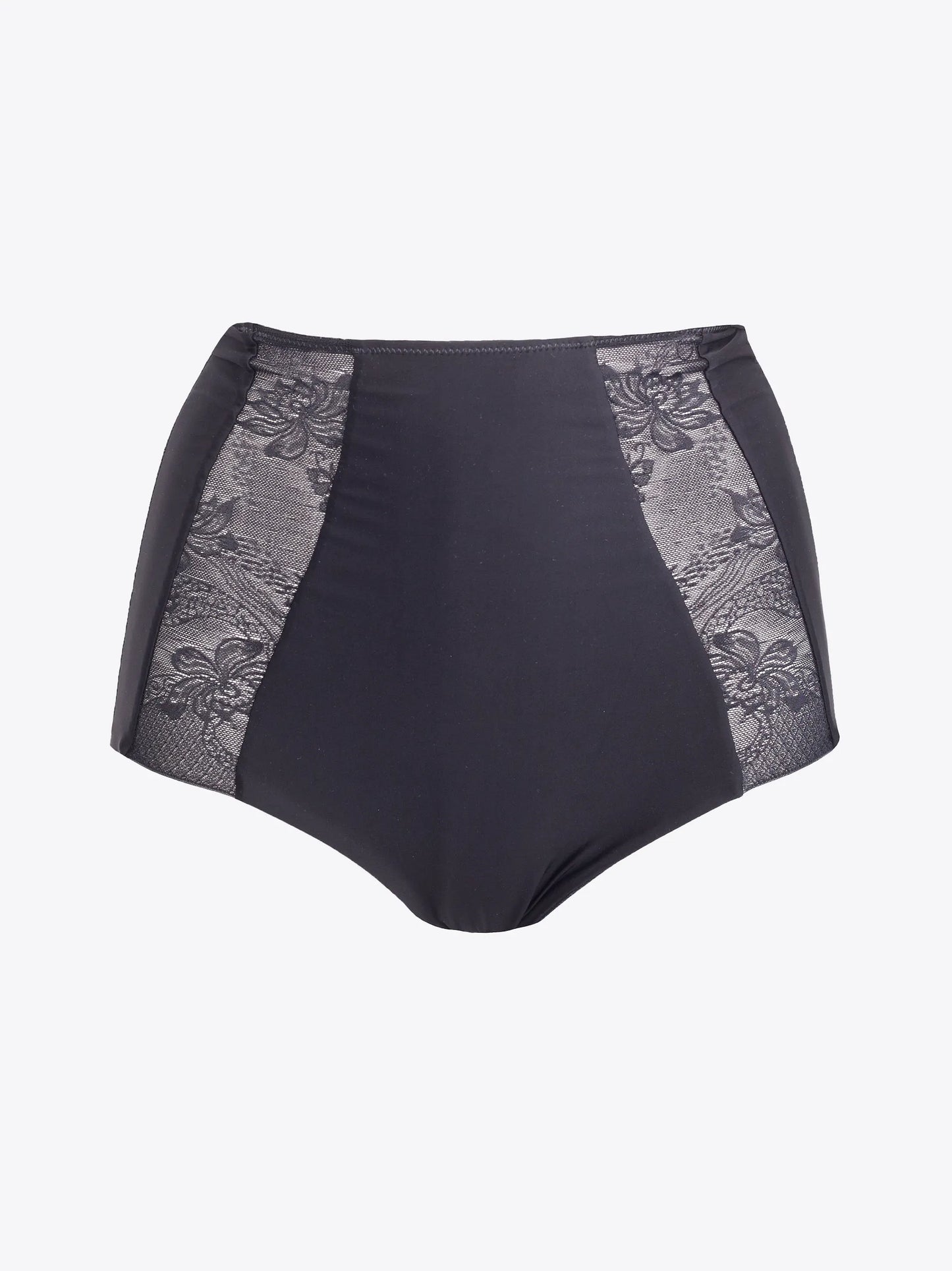 Musta värvi pitsiga korrigeerivad püksid