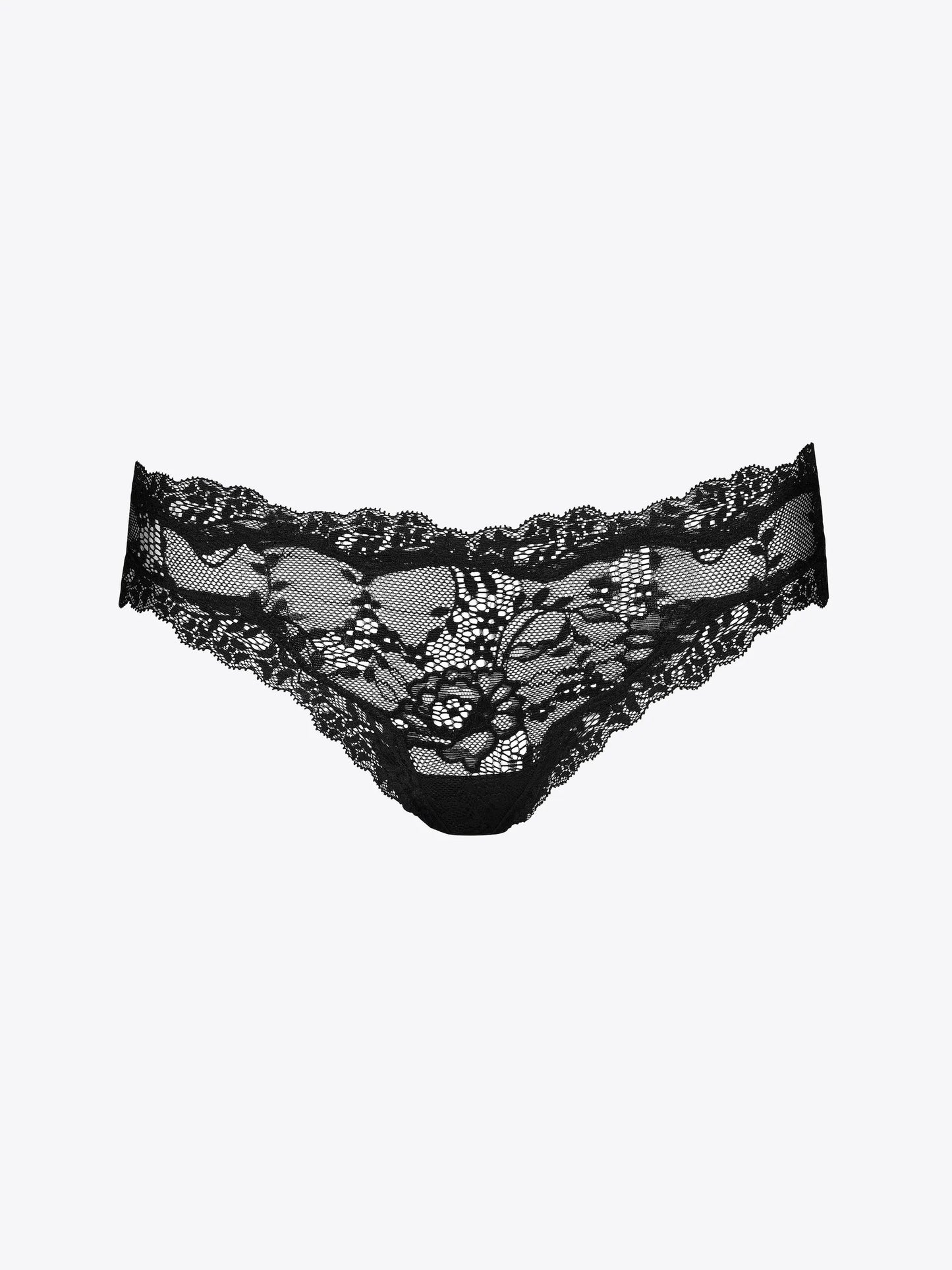 Musta värvi pitsilised aluspüksid