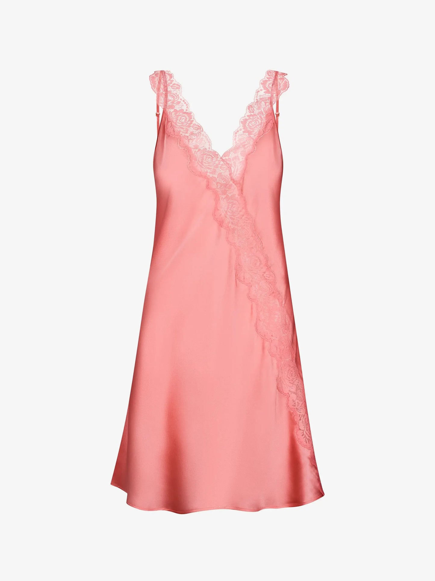 Virsiku värvi siidist öösärk