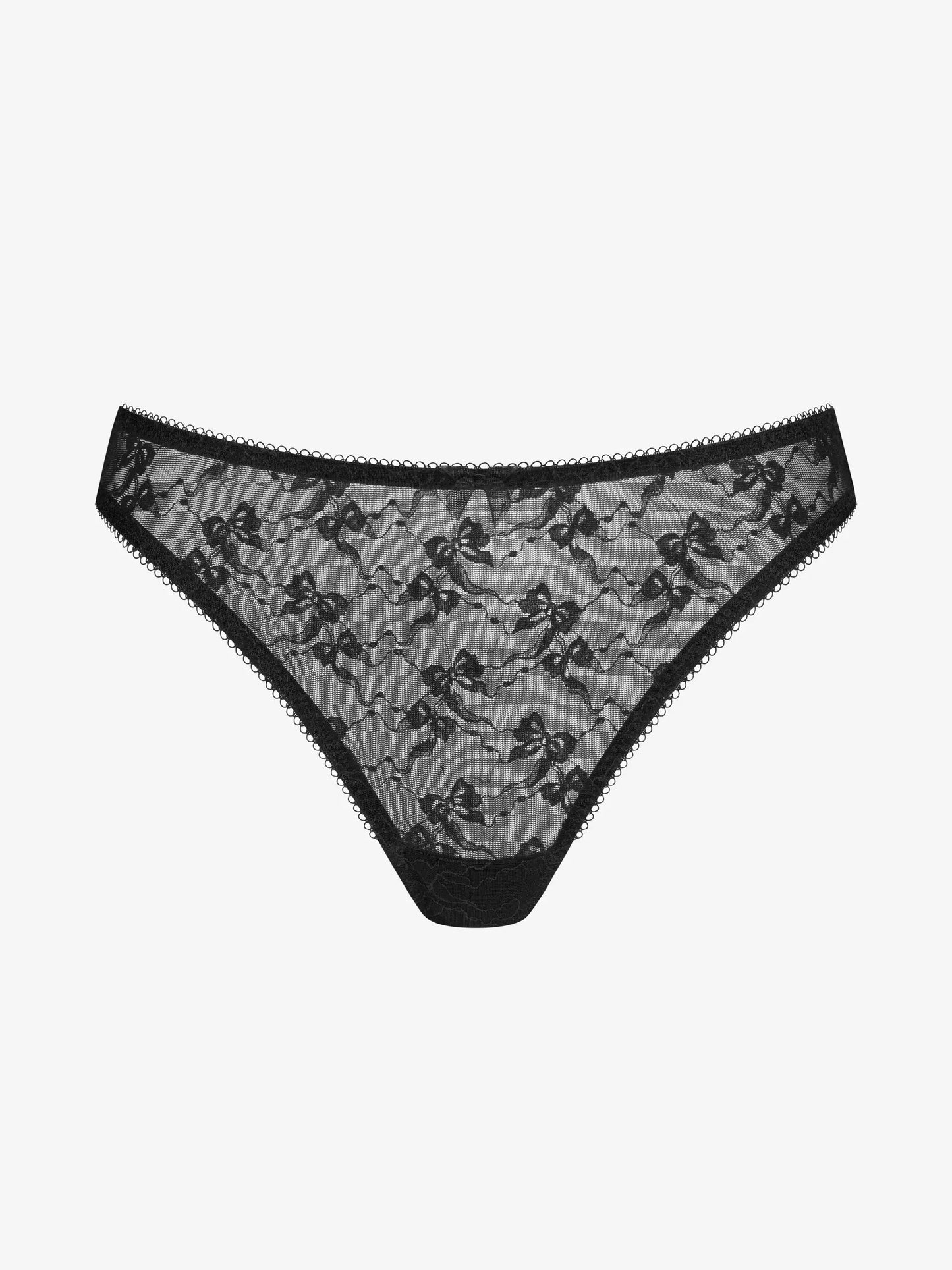 Musta värvi pitsilised tai aluspüksid