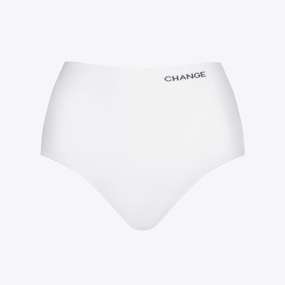 Valged puuvillased Celine high waist aluspüksid
