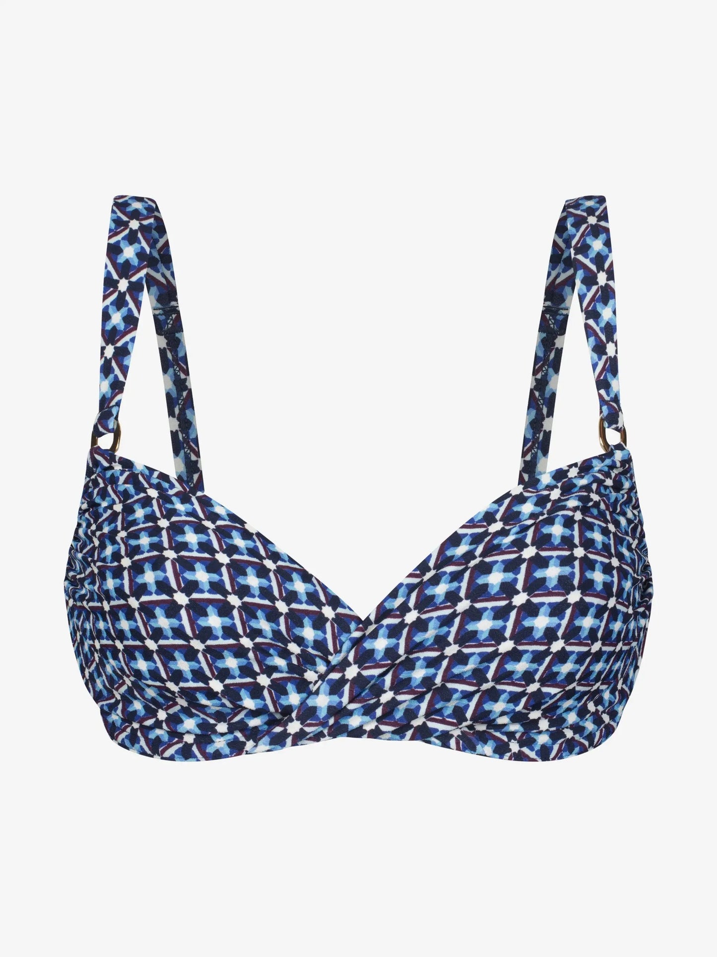 Sinise valge mustriga Lima bikiini topp