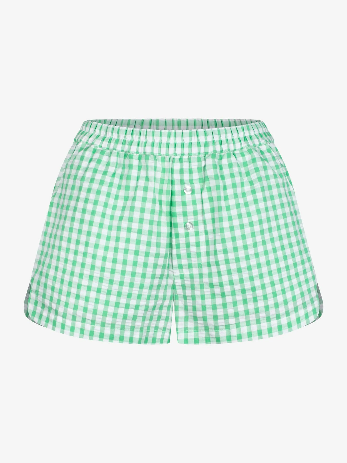 Rohelise valge ruudulised Reese puuvillased lühikesed püksid