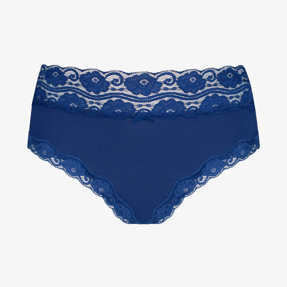 Sinised kõrge pihaga hipster string aluspüksid