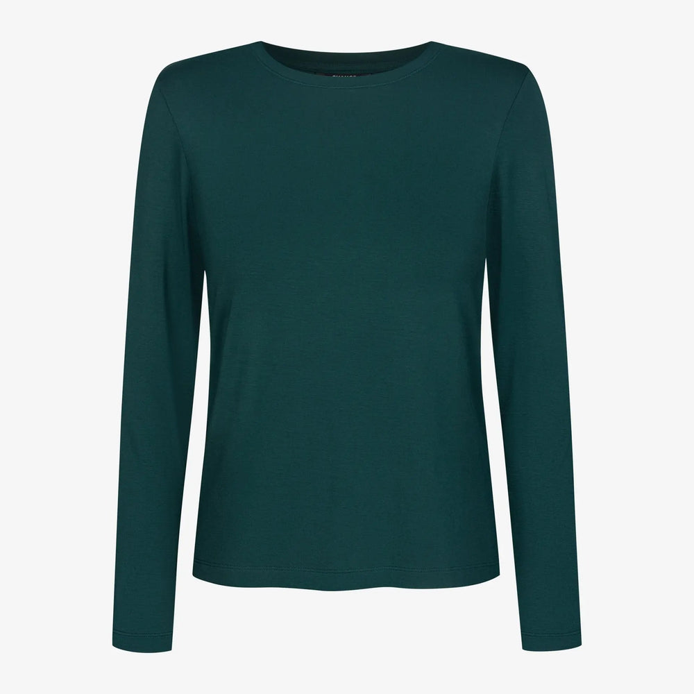 Tumeroheline Lily pikkade varrukatega viskoosist pluus