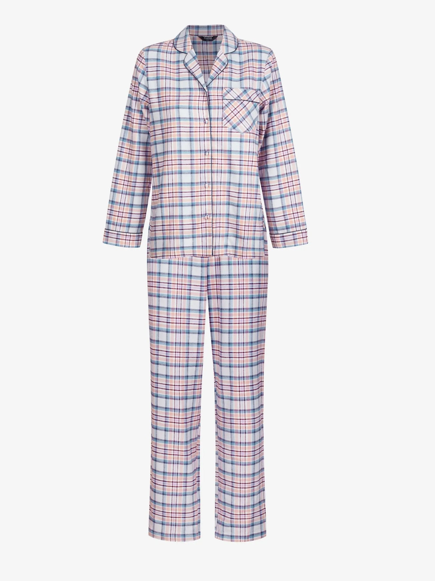 Halli roosa ruuduline Luna pidžaama komplekt